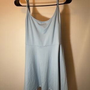Light Blue Solid Flare Cami Dress
